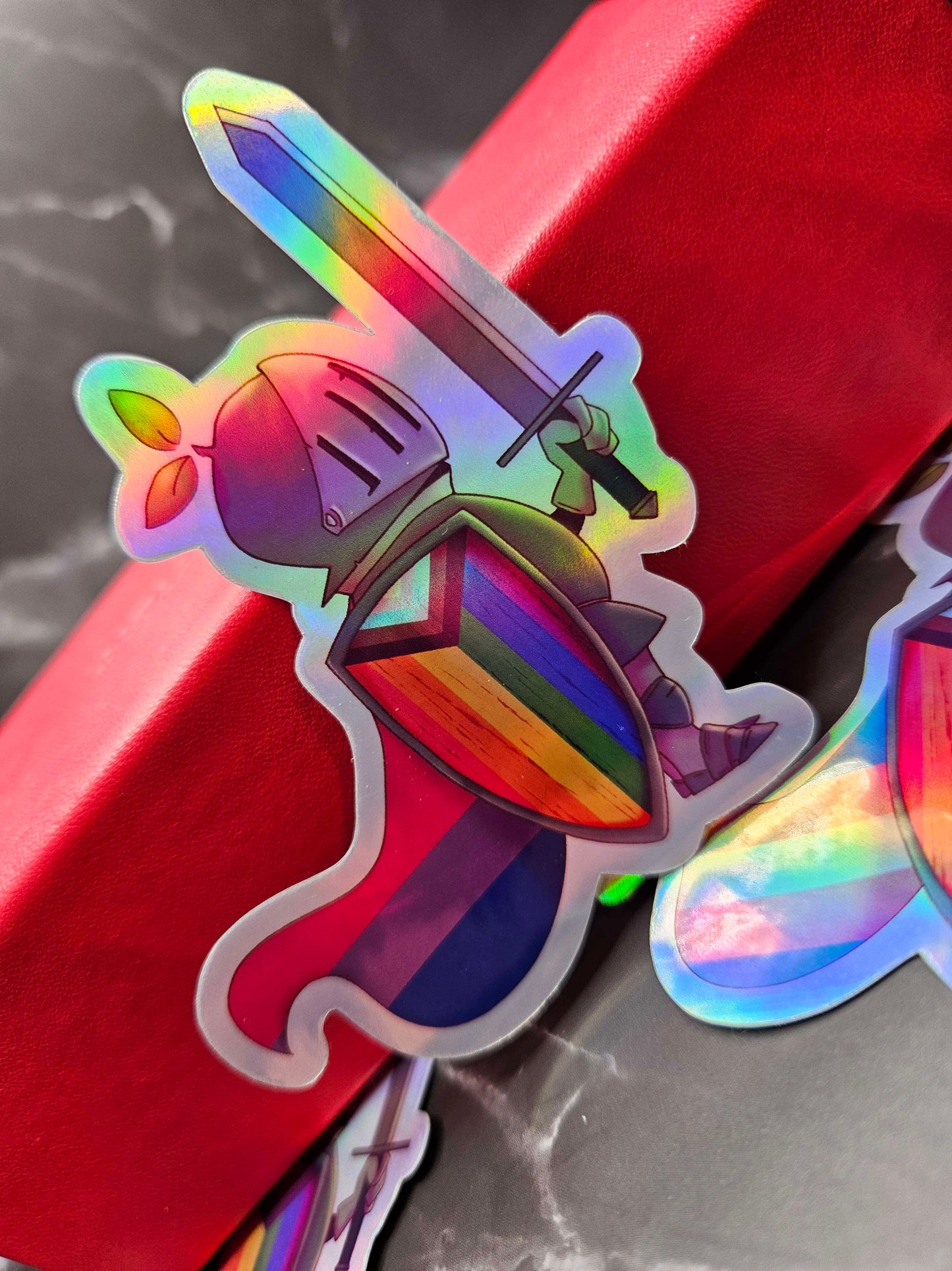 Pride Knight holographic stickers