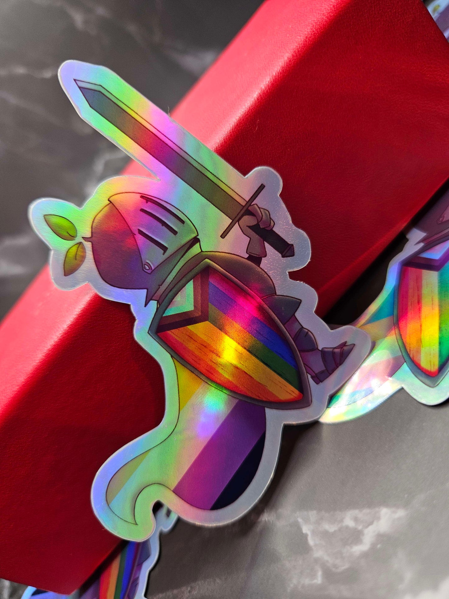 Pride Knight holographic stickers